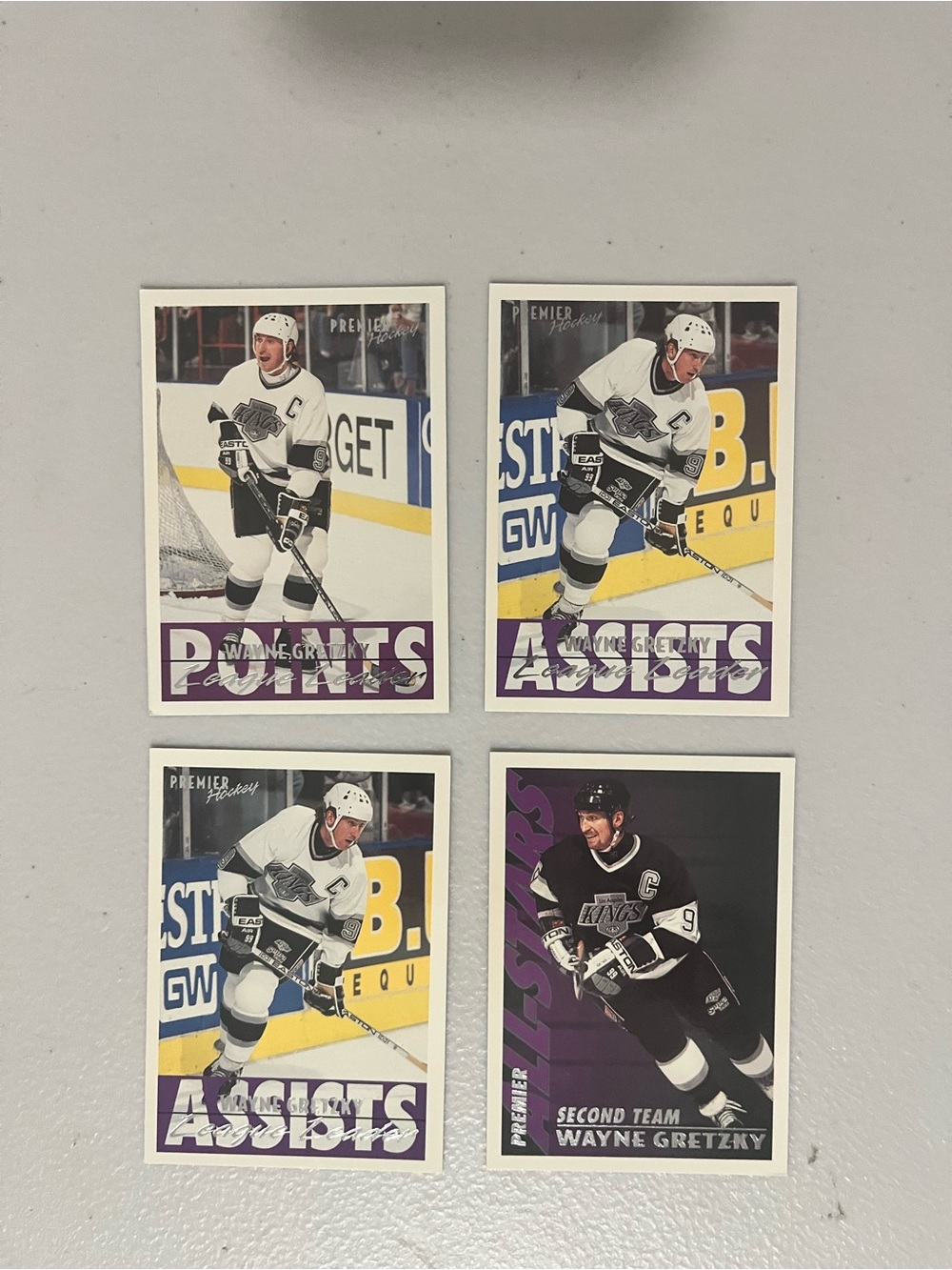 Vintage NHL Hockey Card Set - White and Purple Accents